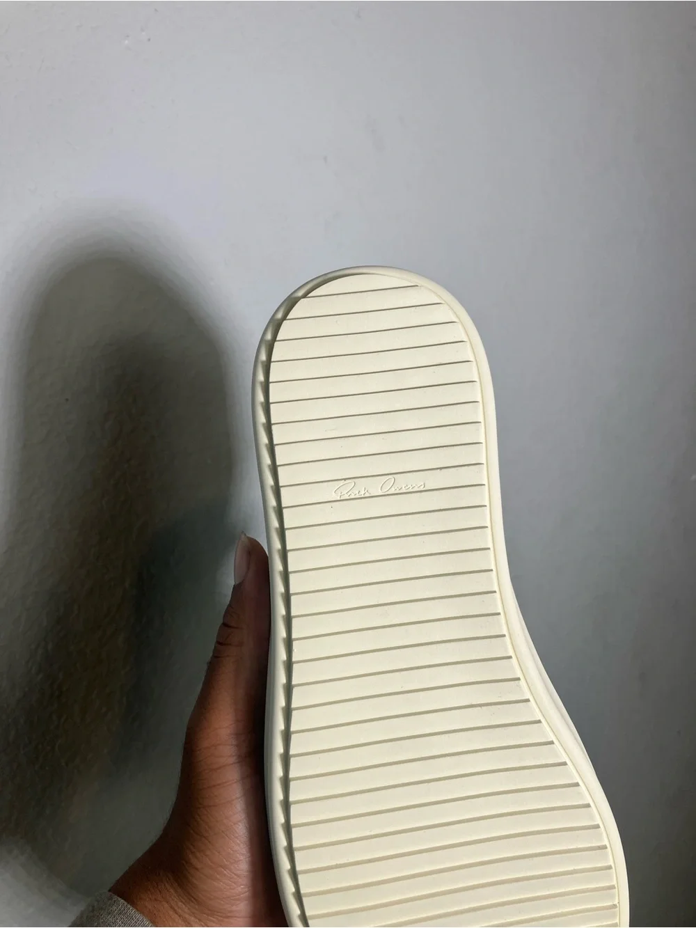 Rick Owens Black Leather Chukka-Style Sneakers with Cream  display picture 3